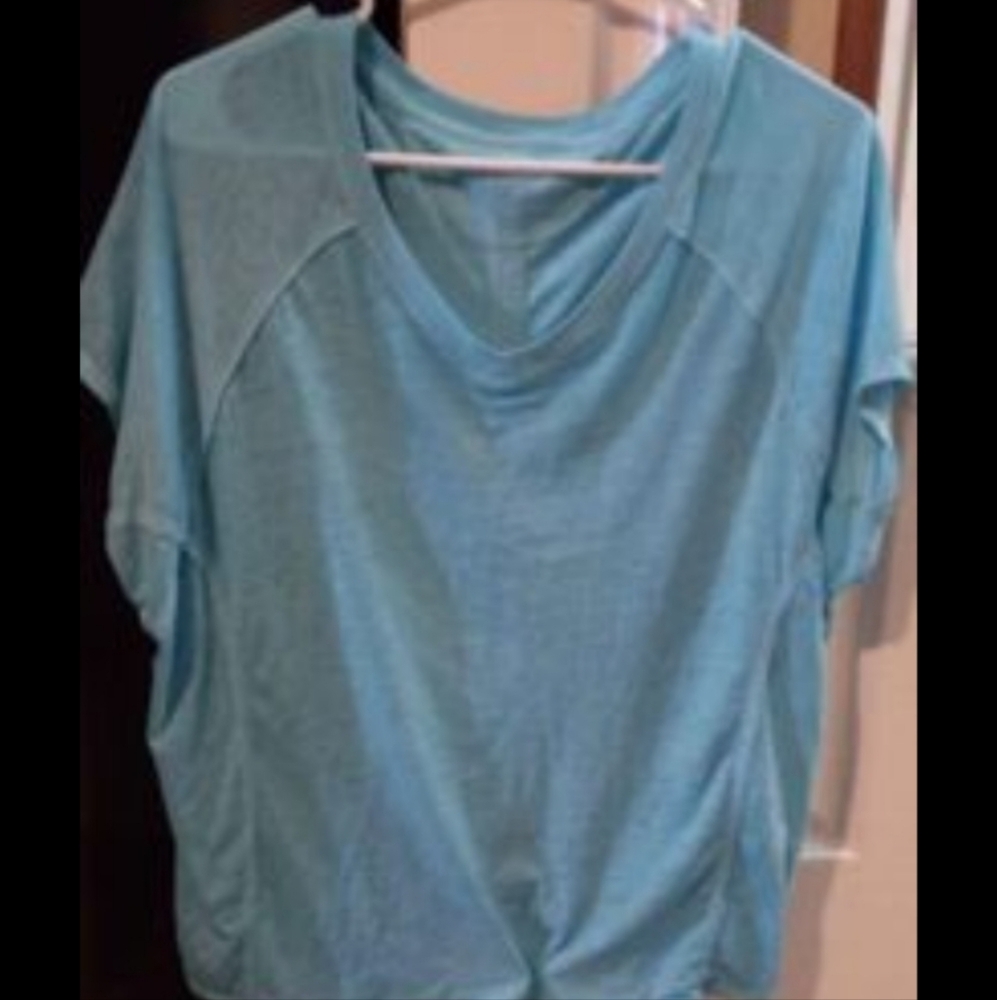 Light Blue V-Neck Top Calvin Klein